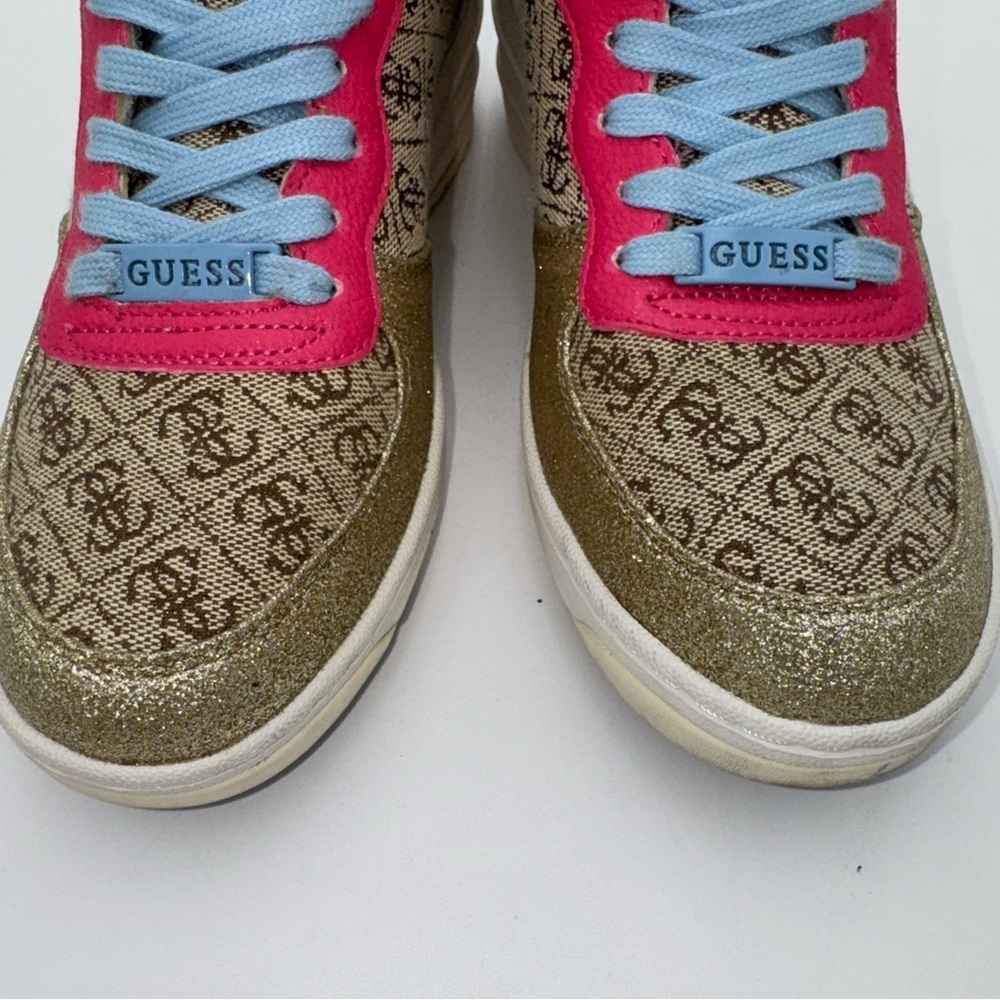 Guess Multicolor Logo Sneakers Sz 8 - Picture 6 of 9
